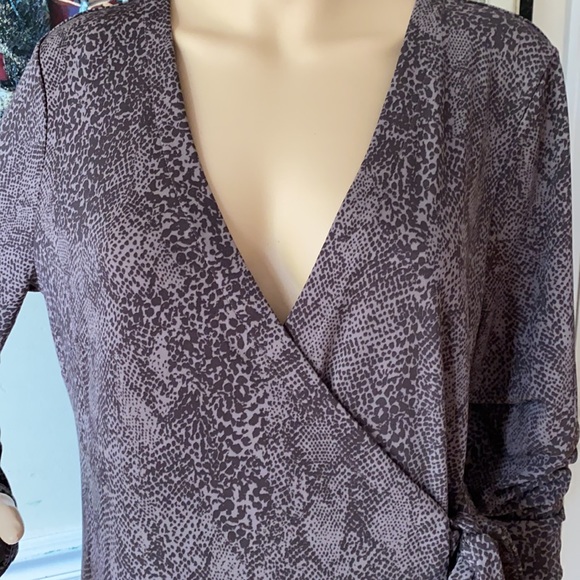 Animal Print Silk Jersey Wrap Midi Dress - Picture 3 of 5